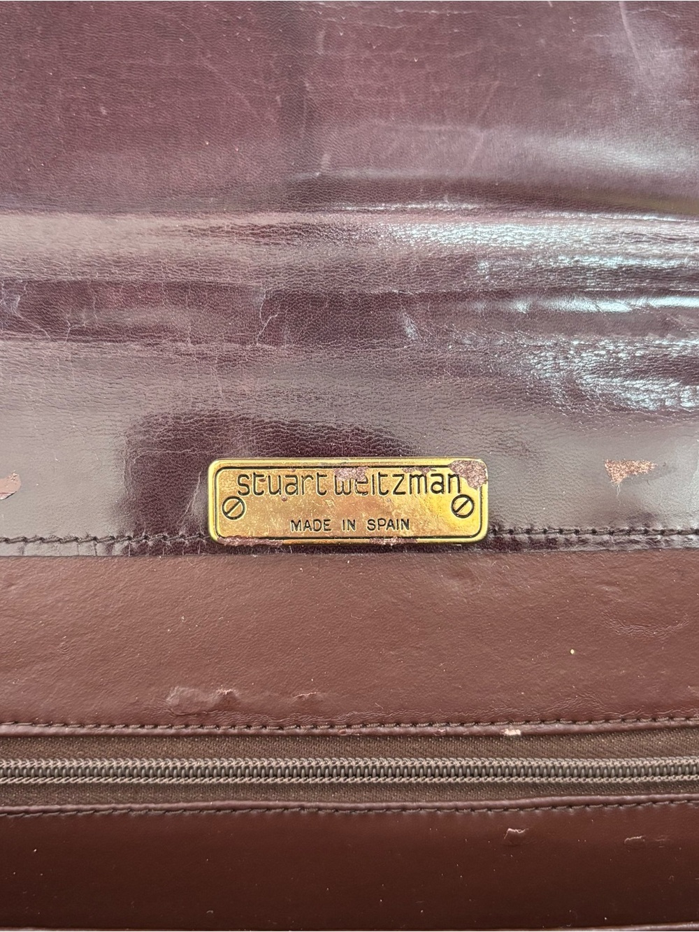 Vintage Stuart Weitzman Brown Leather Crossbody Bag - Picture 8 of 9
